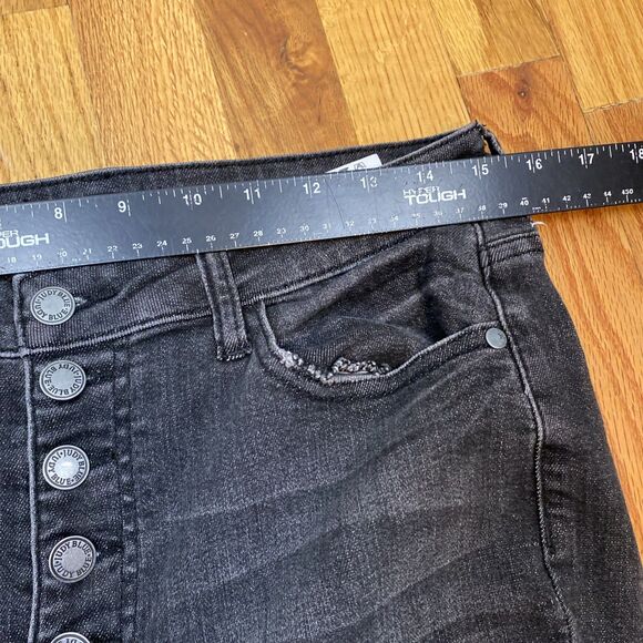 Judy blue jeans women's 11 | 30x26 black distressed button fly skinny JB84169 - Picture 8 of 11